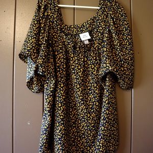 Flowered Off the Shoulder Blouse